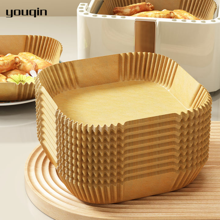 youqin Disposable Baking Papers for Air Fryer NonStick Steamer Round