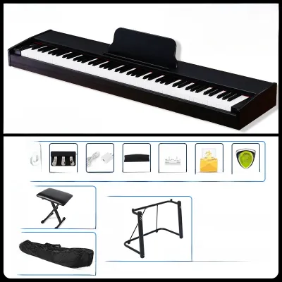 Portable Digital Piano 88 Key Weighted Keys Professional Exam Grade for Adults Beginners Teacher Training Home Use
