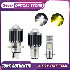 【Ready Stock】Ceyes Motorcycle Headlight LED Bulbs T19 H6 H4 Two-color Hi Lo beam Motorbike Front light Scooter P15D mio125