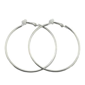 Silver Large Hoop Earrings No Piercing Clip-On Womens Simple Black Matte Gold Womens Large Earrings Ear Jewelry