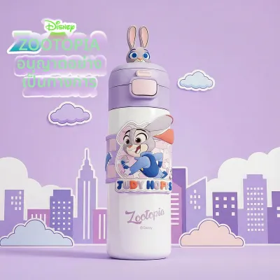 Disney | ถ้วยดูดน้ำสำหรับเด็ก พร้อมหลอด ฉนวนกันความร้อน สแตนเลส