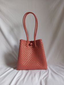 TAS ANYAMAN JALI PREMIUM LURIK SIZE M TAS WANITA BAHAN PLASTIK