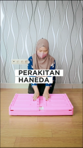 LEORA Lemari Pakaian Lipat Plastik HANEDA Lemari portable Susun Roda Bebas Instalasi Serbaguna