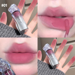 QIBEST Matte Velvet Liquid ลิปสติก Natural Long-Lasting Highly Pigmented Lip Mud แบบพกพา Finish Universal Lip Gloss แต่งหน้า