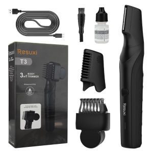 RESUXI | RESUXI T3 Mens Multifunctional Electric Hair Trimmer Full Body Washable Shaver Portable Pubic Hair Clipper Waterproof Razor