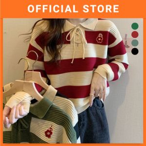 Women Long Sleeve Knit Top Sweater O-Neck Shirt Korean Ladies Baju Lengan Panjang Perempuan 女生长袖毛衣