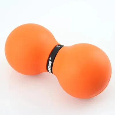 KSONE Rubber Peanut Massage Ball Fitness Yoga Relaxing Muscle Logo Engraved Dual Ball Fascia Ball for Sports And Entertainment