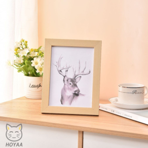 Hoyaa Wooden Photo Frame with Stand 4R 6R A4 Size Display Wall Hang Picture Frame White Home Decor