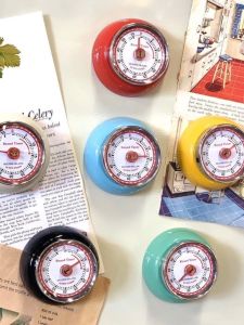 Dulton Metal Kitchen Countdown Timer Baking Cooking Reminder round Magnetic Refrigerator Magnet Timer for Cooking Tools