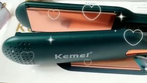 Kemei KM 9827 Catokan Rambut Lurus Tahan Lama / Pelurus Rambut Hijau