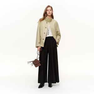 DUSHU | High Waist Pleated Wide Leg Casual Pants Spring 2026 New