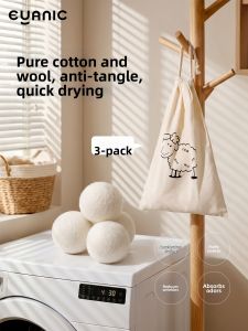 Anti-tangle Fluffy Anti-wrinkle Wool Dryer Balls Large