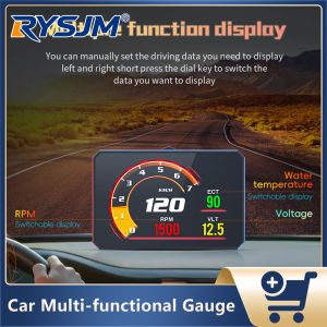 RYSJM | P16 OBD2 Projector Auto Car Head Up Display Speed Meter RPM Tachometer Water Temp Meter Fuel Consumption On-Board Computer