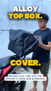Immortal Motobag Waterproof Alloy Top Box Cover Black 45 Liter & 55 Liter (BUCKLE TYPE) WITH STICKER