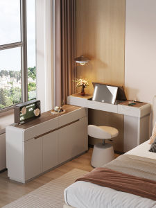 YANGYING | Real Wood Drawer Dressing Table Corner Storage