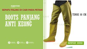 Sepatu Tani Sepatu Boot sawah Ladang Nelayan Kebun Mancing sepaha tinggi 80 cm Oranye anti keong Sawah Boots Premium Quality