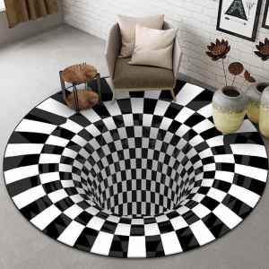 3D Visual Illusion Round Carpet