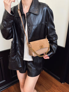 GIOIO Retro Chain Crossbody Small Square Bag Womens Fashionable Versatile Commuter Handbag Lock Buckle Style Synthetic Leather