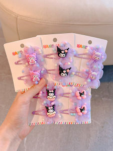 Adorable Purple Kuromi Hairpin Side Bun Clip for Girls Original Design Princeess Style Cartoon Hair Accessories by Yinmai