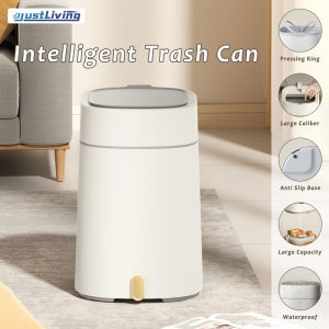 Justliving Thùng rác cảm biến tự động Thùng rác thông minh 12L Thùng rác Thùng rác điện cảm biến thông minh rác dùng cho nhà bếp phòng tắm ubbish bin thông minh chống thấm nước và cách ly Mùi