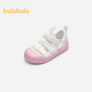 Balabala Baby Canvas Shoes Toddler Walker Shoes Infant Boys and Girls Shoes Non-Slip 2024 Summer Mesh Shoes