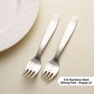 onlycook | Cute Child-friendly Spoon and Fork 316 Stainless Steel