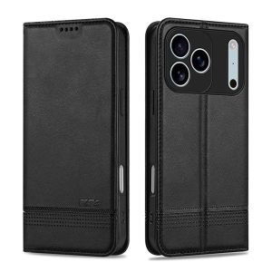 Ốp Điện Thoại Bằng Da PU Dạng Ví Từ Tính Sang Trọng EUCAGR Cho iPhone 18 Pro Max - Khe Cắm Thẻ Chống Bụi Vỏ Điện Thoại Chống Sốc