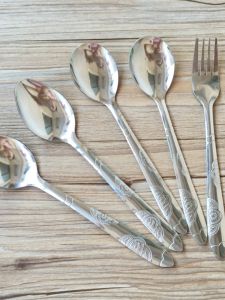 Thickened Small Spoon Stainless Steel For Home Tableware Suit Long Handle Soup Drinking Spoon Student Canteen Eating Spoon Commercial Use