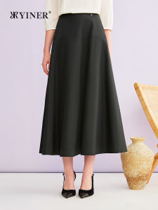 Elegant Commuter Silk Blend A-Line Skirt