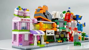 Creative Compatible Childrens Building Block Street View/Boys Girls Puzzle Assembled Toy