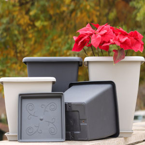 Thick Resin Square Large Diameter Flower Pot Long Tube Gallon Pot for Planting Trees Vegetables And Flowers Indoor And Outdoor