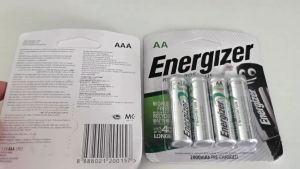 energizer rechargeable battery size AA/AAA 2000mah/800mah