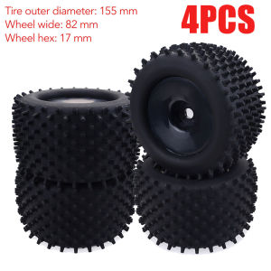 2/4PCS ZD Racing 1/8 155mm RC On-Road Monster Tires 17mm Hex Hub Skidproof Tyre for Redcat Hsp Kyosho Hobao Hongnor Truggy Truck