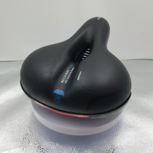 Mobi Ebike Wide Gel Bicycle Seat | Comfortable Memory Foam Cushion | Shock Absorption Ball | Reflective Safety Strip | Universal Pole Clamp | Air Ventilation Duct | Soft Elastic Sponge | Anti-Slip Honeycomb | MTB Road Folding Bike Saddle | Free Wrench