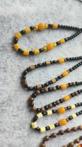 Bohemian Retro Beaded Phone Lanyard Agate Turquoise Wooden Beads Wristlet Anti-Lost Phone Strap for Phone Case Bag Pendant Gift