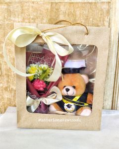 Tipe 2 Tas Hampers wisuda Tas mika boneka / buket bunga artificial/ kado wisuda / buket uang / piala boneka wisuda / tas mika