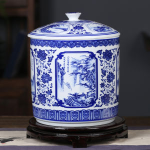 Hũ Đựng Trà Sứ Kín Đậy Lớn
