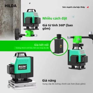 AliExpress Bộ sưu tập Hilda 16/12 dòng Laser mức độ màu xanh lá cây dòng selfleveling 360 ngang và dọc siêu mạnh mẽ Laser
