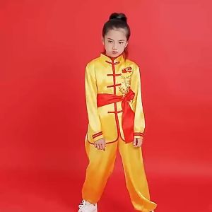 (Ready Stock) Chinese Traditional Wushu Costume Boy Girl Kungfu Suit Tai Chi Martial Art Uniform Kung Fu School Taichi