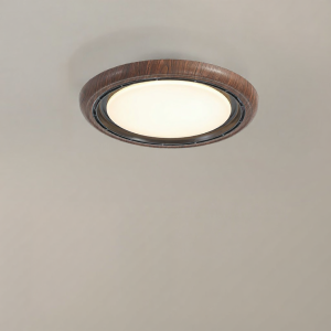 DGY | Bladeless Fan Light Walnut Color Retro Minimalist Bedroom Study Integrated Ceiling Light