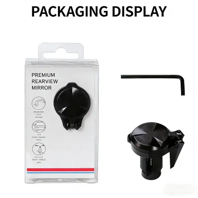 Ultra Compact Cycling Convex Mirror - 360° Adjustable Wide Angle Rearview Mirror for Handlebars Lightweight Flip Design