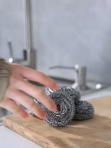 Ecoplanet 3pcs Steel Wool Scrubber Metal Scouring Scourer Scrubbing Wire Brush Pads