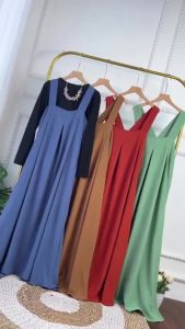 UNIKDANMURAHH - COD BAYAR DI TEMPAT OVERALL ALULA CRINCLE BAHAN PREMIUM AIRFLOW CRINCLE BAJU OVERALL WANITA OUTER MUSLIM