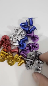 24PCs/16PCs/8PCs CNC Aluminum PrecisionLock Push Pin Rivet M5x15 For Motorcycle Universal