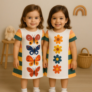 Baju Anak Perempuan - Dress Anak Cewek Kupu 1-8 Tahun 4352
