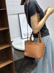SHUCAI | Genuine Cowhide Leather Womens Tote Bag for Woman Luxury Designer Large Capacity Shoulder Crossbody Bucket Bag Female Handbag