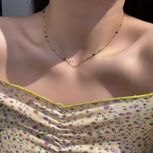 Colored New 2026 Dopamine Light Luxury Niche Unique Choker Necklace