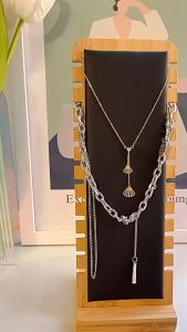 ถาดตั้งโชว์สร้อย ถาดไม้ไผ่สําหรับวางเครื่องประดับ สร้อยคอ สร้อยข้อมือ12ช่อง