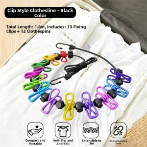 SIVASS | Travel Clothes Drying Rope with Clips