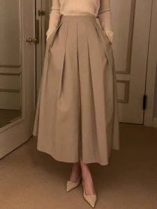 PIAOYA | Elegant Summer Mid-length A-line Pleated Skirt
